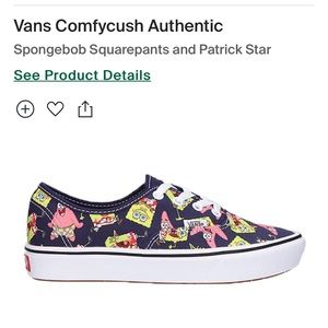 Vans comfycush Spongebob and Patrick Star 3.5Y 5W
